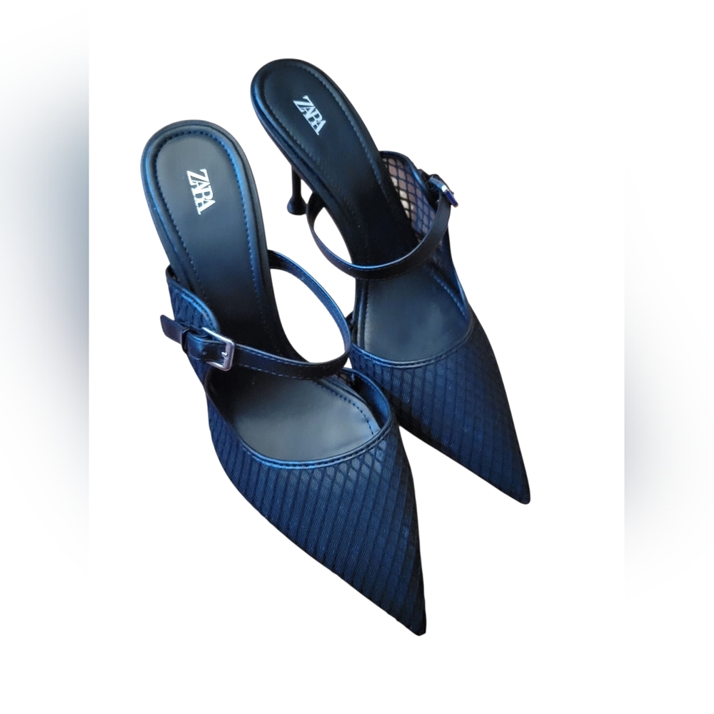 Zara Women's Elegant Black Slides